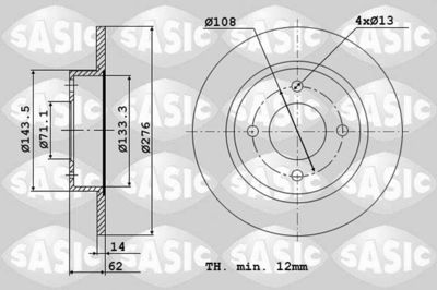 2464W44J SASIC Тормозной диск