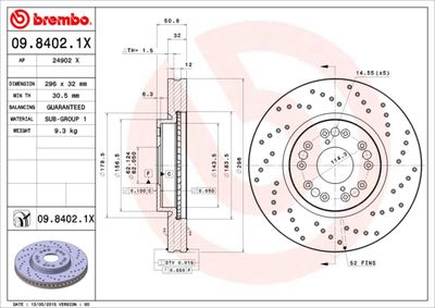 0984021X BREMBO Тормозной диск