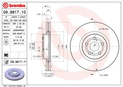 09981710 BREMBO Тормозной диск