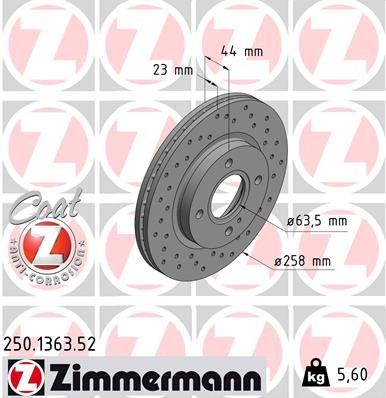 250136352 ZIMMERMANN Тормозной диск