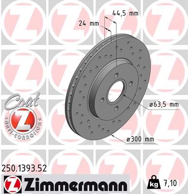 250139352 ZIMMERMANN Тормозной диск