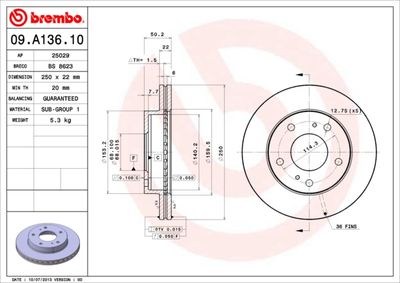 BS8623 BRECO Тормозной диск