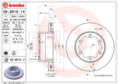 BS8650 BRECO Тормозной диск