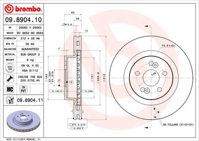 BS8652 BRECO Тормозной диск