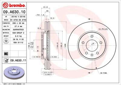 BS8755 BRECO Тормозной диск