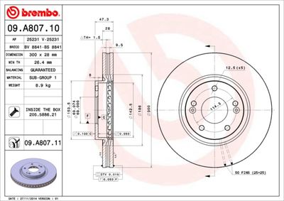 BS8841 BRECO Тормозной диск