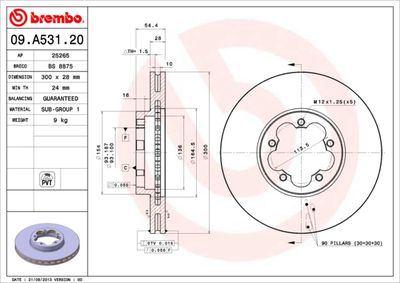 BS8875 BRECO Тормозной диск