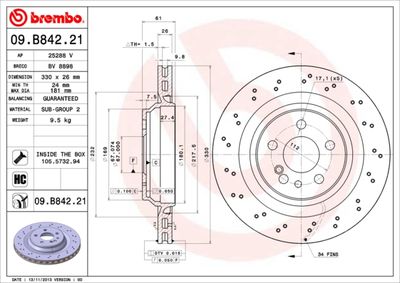 BV8898 BRECO Тормозной диск