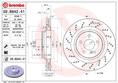 09B84241 BREMBO Тормозной диск