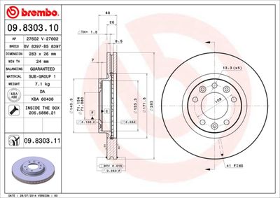 BS8397 BRECO Тормозной диск