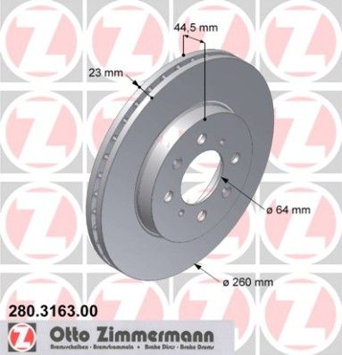 280316300 ZIMMERMANN Тормозной диск