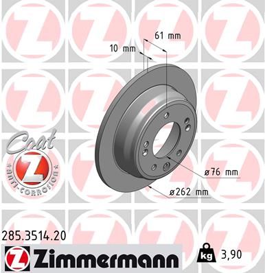 285351420 ZIMMERMANN Тормозной диск