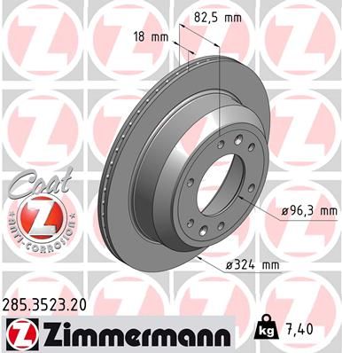 285352320 ZIMMERMANN Тормозной диск