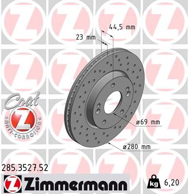 285352752 ZIMMERMANN Тормозной диск