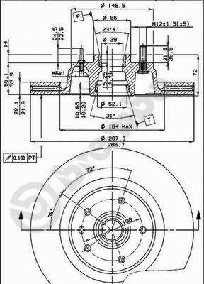 BS7907 BRECO Тормозной диск