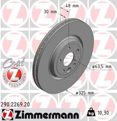 290226920 ZIMMERMANN Тормозной диск