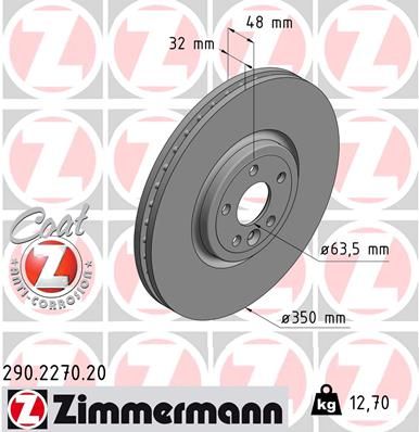 290227020 ZIMMERMANN Тормозной диск