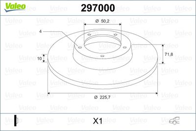 297000 VALEO Тормозной диск