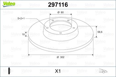 297116 VALEO Тормозной диск