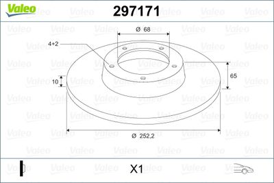 297171 VALEO Тормозной диск