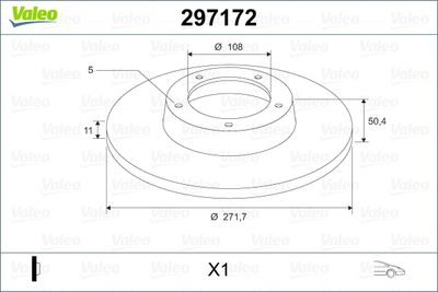 297172 VALEO Тормозной диск