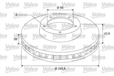 297317 VALEO Тормозной диск