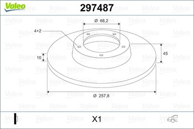 297487 VALEO Тормозной диск