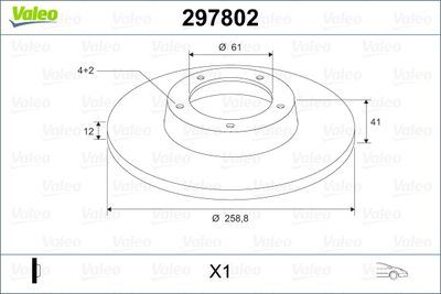 297802 VALEO Тормозной диск