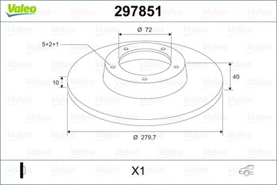 297851 VALEO Тормозной диск