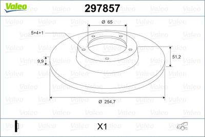 297857 VALEO Тормозной диск