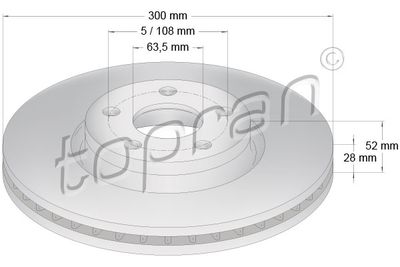 304437 TOPRAN Тормозной диск