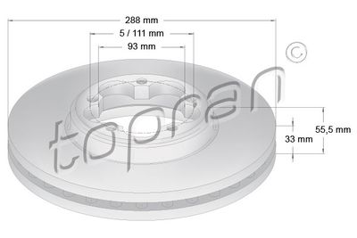 305047 TOPRAN Тормозной диск