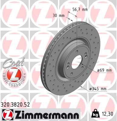 320382052 ZIMMERMANN Тормозной диск