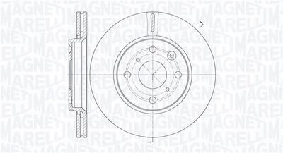 361302040124 MAGNETI MARELLI Тормозной диск