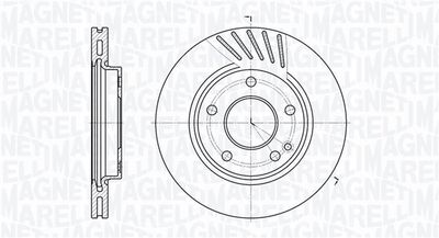 361302040214 MAGNETI MARELLI Тормозной диск