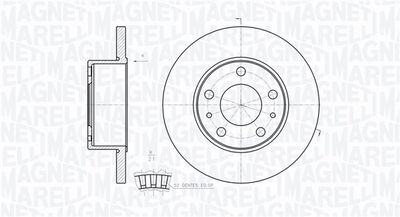 361302040255 MAGNETI MARELLI Тормозной диск