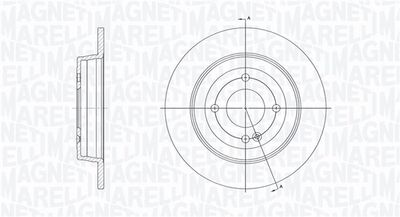 361302040732 MAGNETI MARELLI Тормозной диск