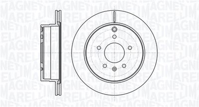 361302040750 MAGNETI MARELLI Тормозной диск