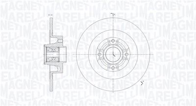 361302040820 MAGNETI MARELLI Тормозной диск