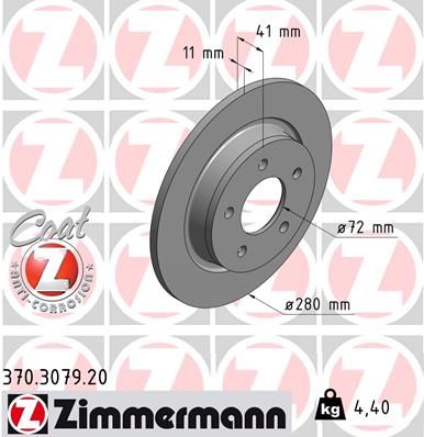 370307920 ZIMMERMANN Тормозной диск