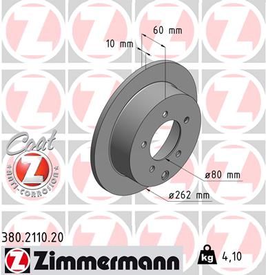 380211020 ZIMMERMANN Тормозной диск