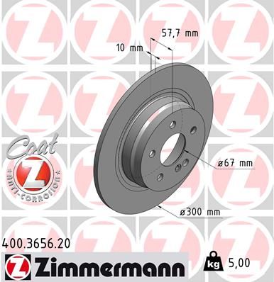 400365620 ZIMMERMANN Тормозной диск