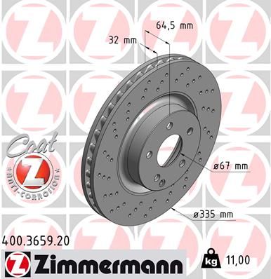 400365920 ZIMMERMANN Тормозной диск