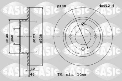 4004251J SASIC Тормозной диск