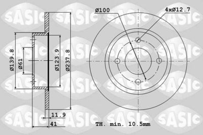 4004253J SASIC Тормозной диск