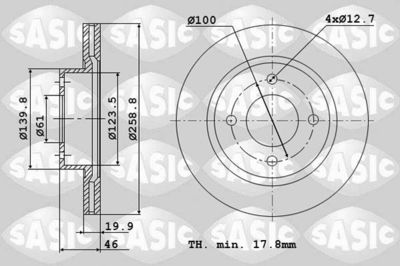 4004256J SASIC Тормозной диск