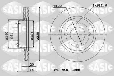 4004259J SASIC Тормозной диск