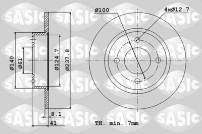 4004261J SASIC Тормозной диск