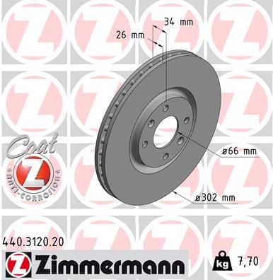 440312020 ZIMMERMANN Тормозной диск