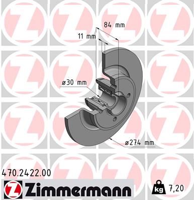 470242200 ZIMMERMANN Тормозной диск